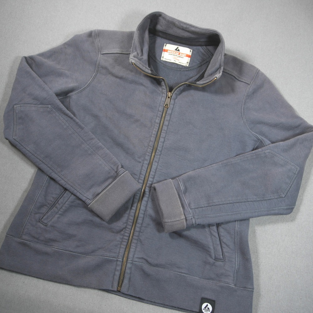 American Giant Full Zip Heavyweight Cotton Women Sweatshirt XL Work Utility